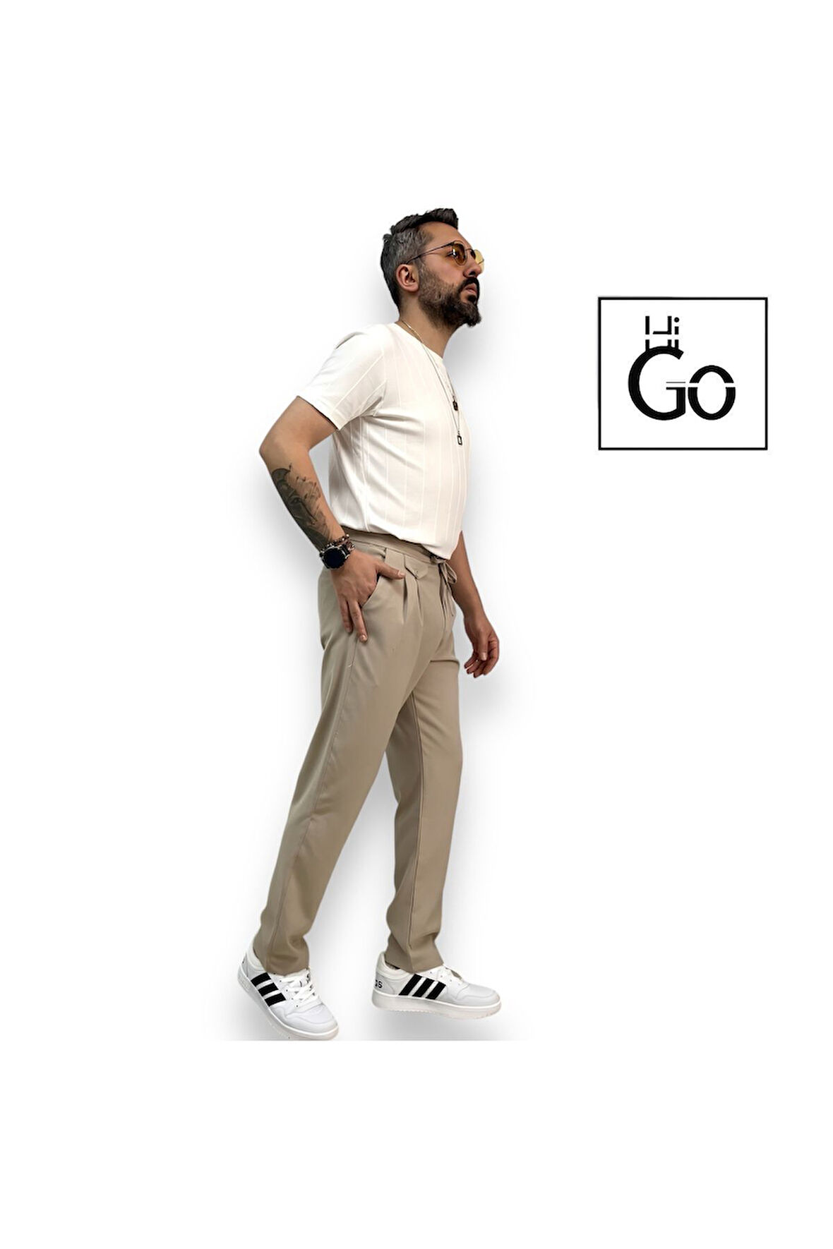 Relaxed Fit Erkek Pileli Jogger Pantolon