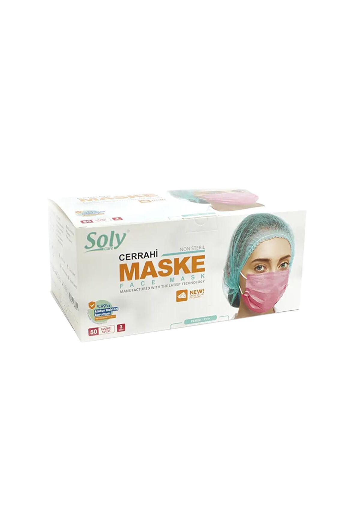 3 Katlı Cerrahi Pembe Maske