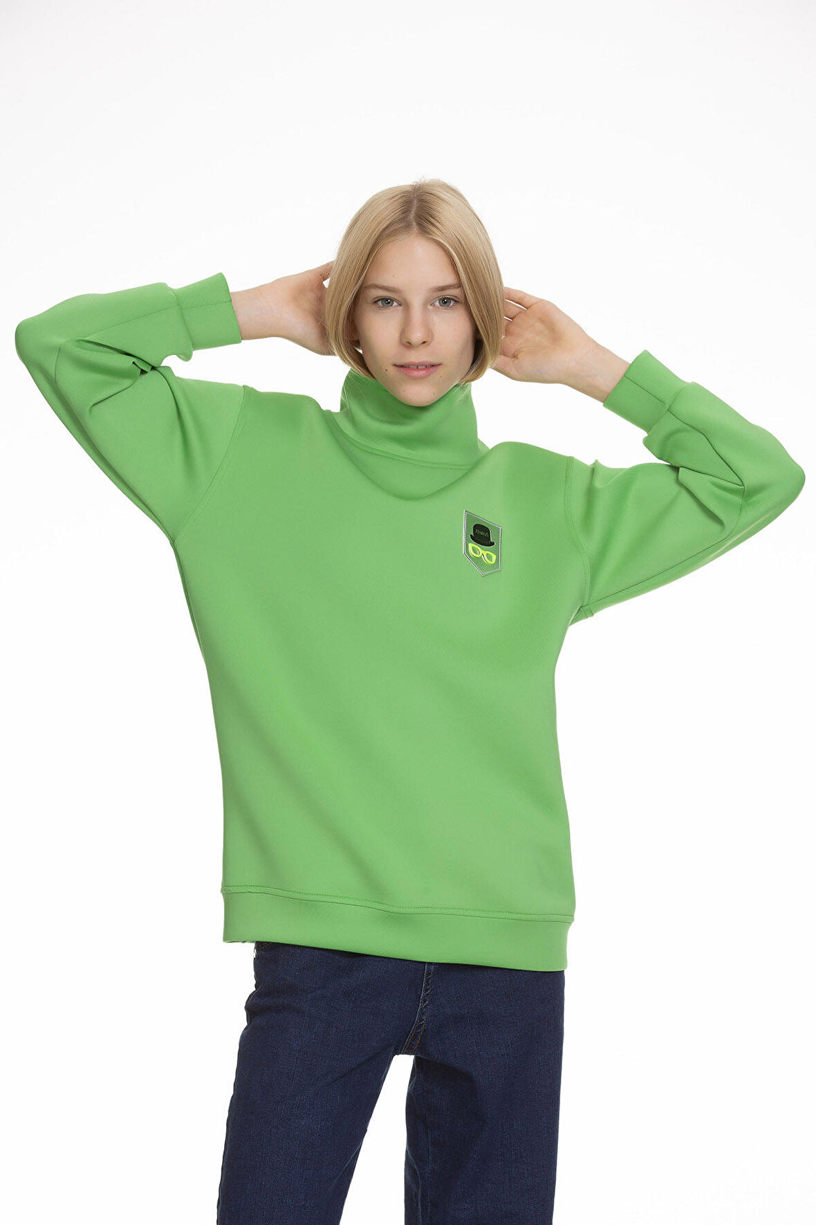 Kız Çocuk Scuba Sweatshirt 9-14 Yaş Lx164