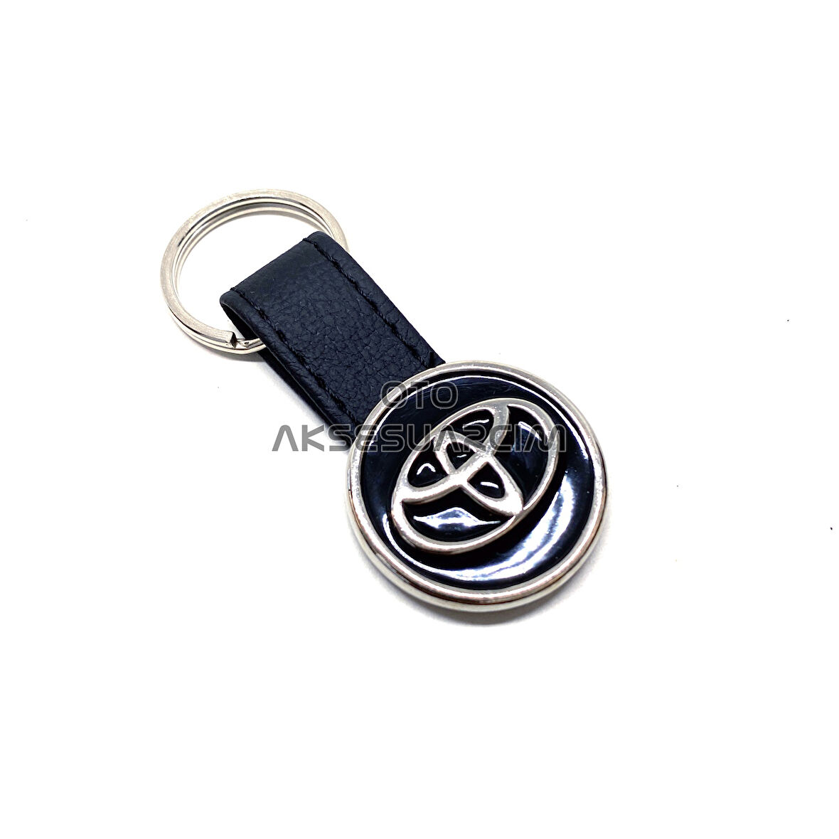 Toyota Deri Luxury Metal Oto Anahtarlık Siyah