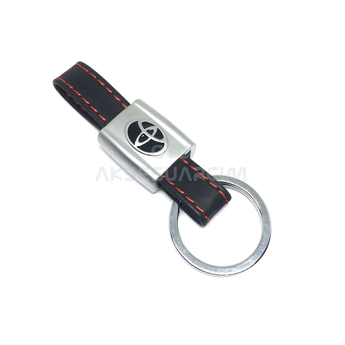 Toyota Derili Ortası Metal Oto Anahtarlık Siyah Krom