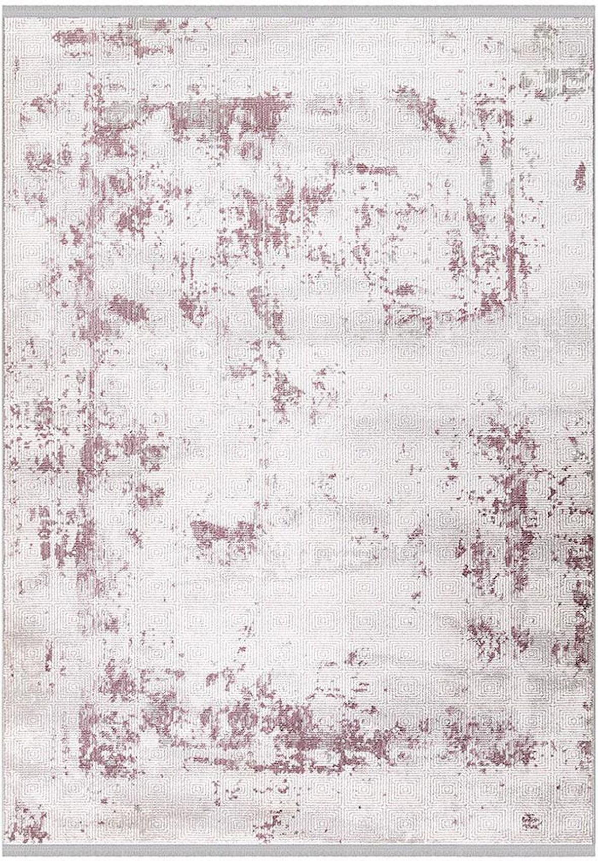 İpek Mekik Halı Anisa Gül Kurusu Vizon Eskitme Desen Halı