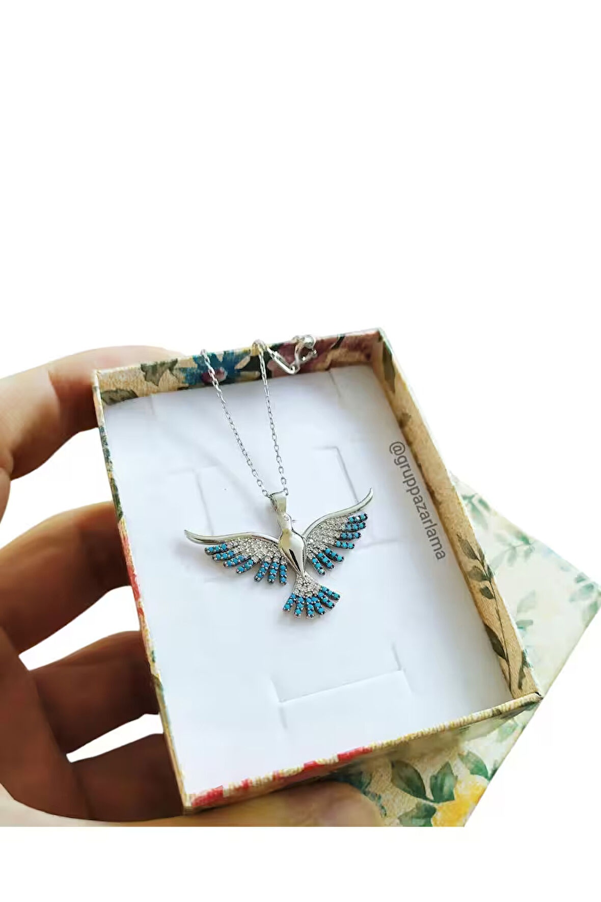 Modahilye 925 Ayar Gümüş Anka Kuşu Tasarım Kolye