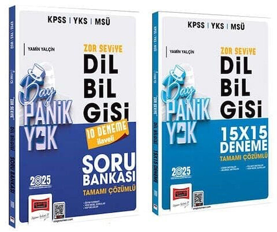 Yargı 2025 KPSS YKS MSÜ Dil Bilgisi Bay Panik Yok Zor Seviye Soru Bankası + Deneme 2 li Set Yargı Yayınları