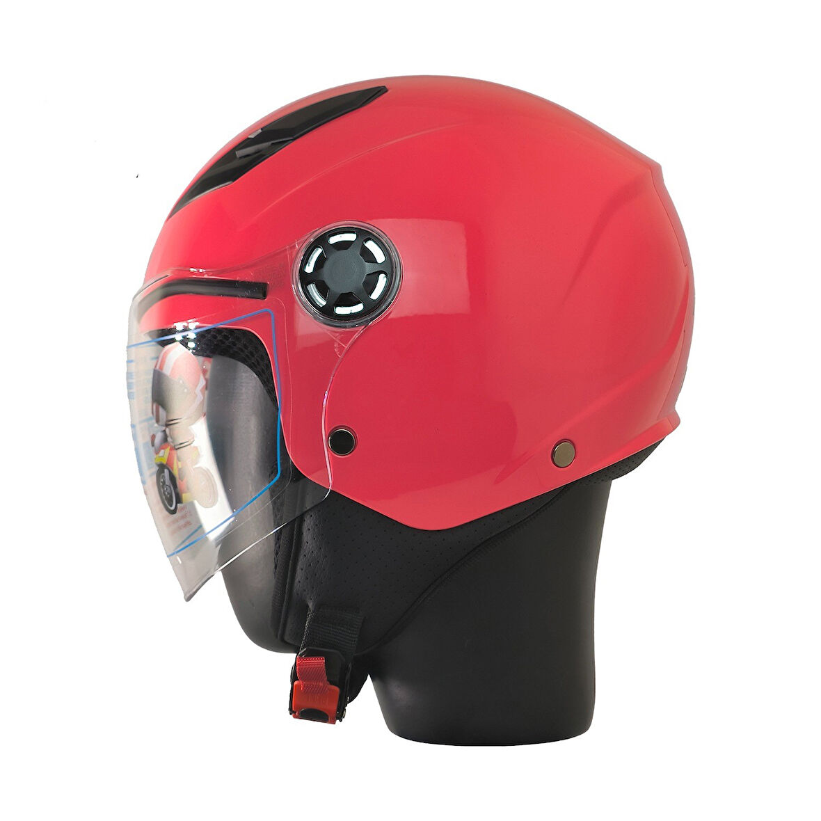 Motosiklet ve Bisiklet Yarım Camlı Çocuk Kaskı Ce Abs Material Motor Kaskı Coral