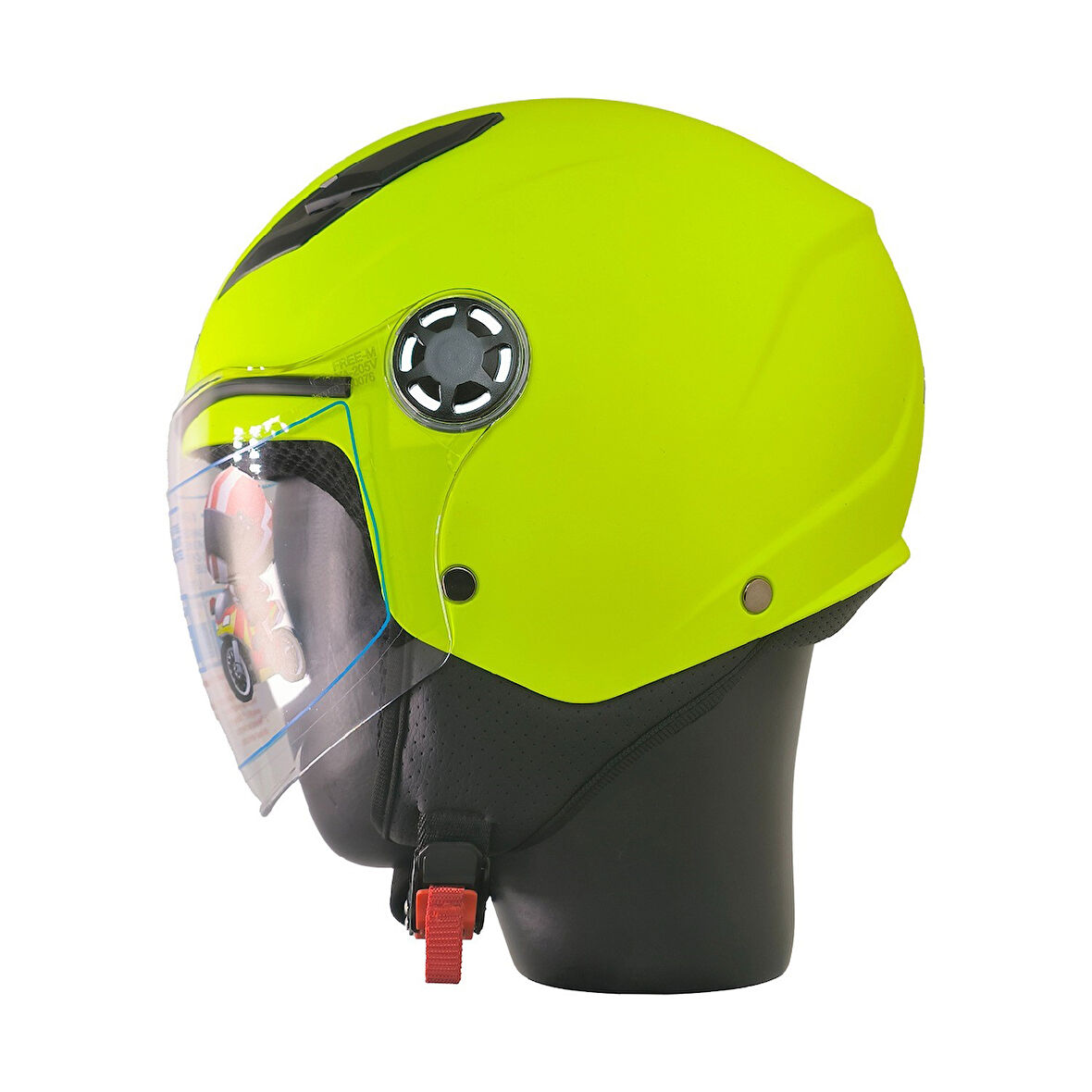 Motosiklet ve Bisiklet Yarım Camlı Çocuk Kaskı Ce Abs Material Motor Kaskı Mat Yellow