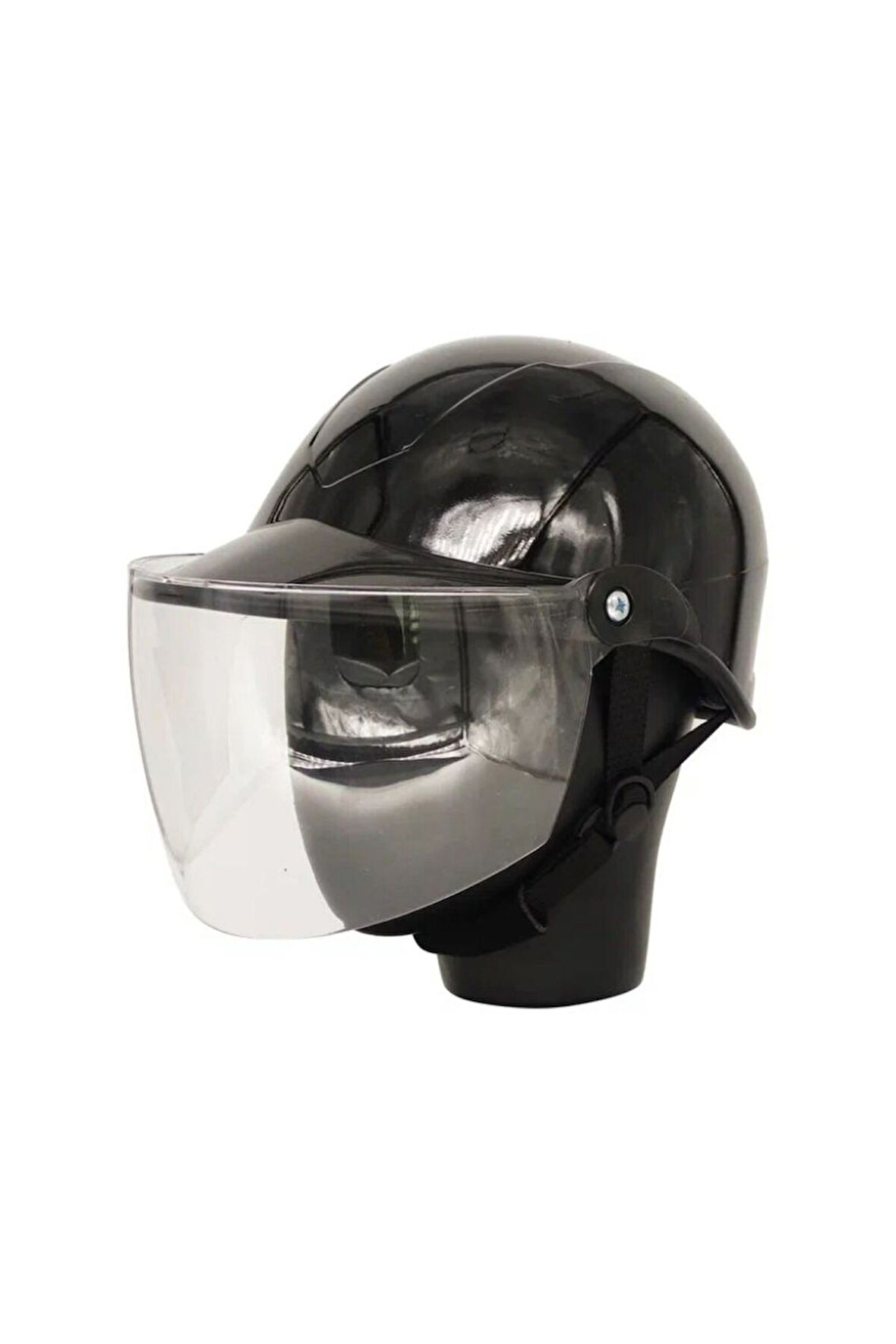 Motosiklet Yarım Camlı Kask Jokey Model Black