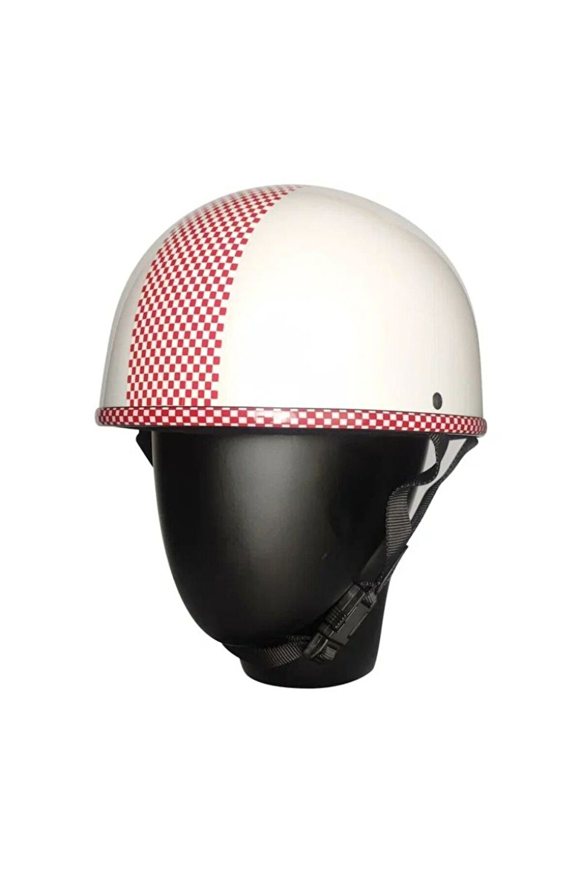 Motosiklet Yarım Chopper Model Kask Abs Matreıal Kask Whıte-red