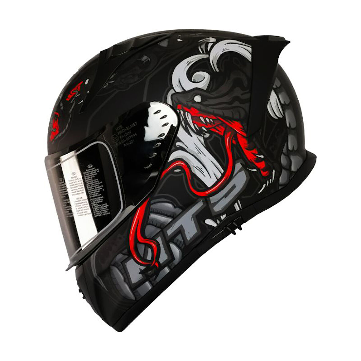 Motosiklet Kaskı Ece 22.R06 Sertifikalı Double Vizör Full Face Kask Myth Grey