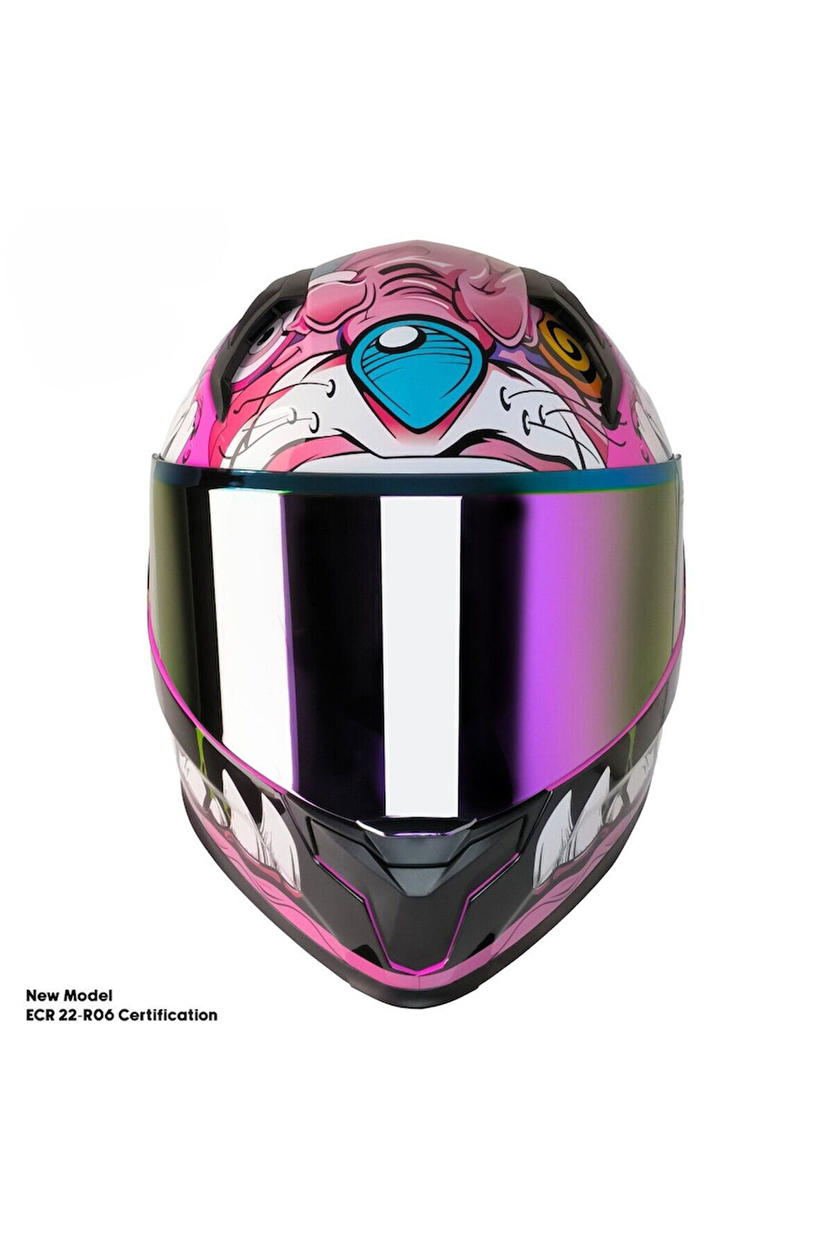 Motosiklet Kadın Kaskı 22.R06 Sertifikalı Güneş Vizörlü Fiber Kask Full Face Motor Kask Horus Lady