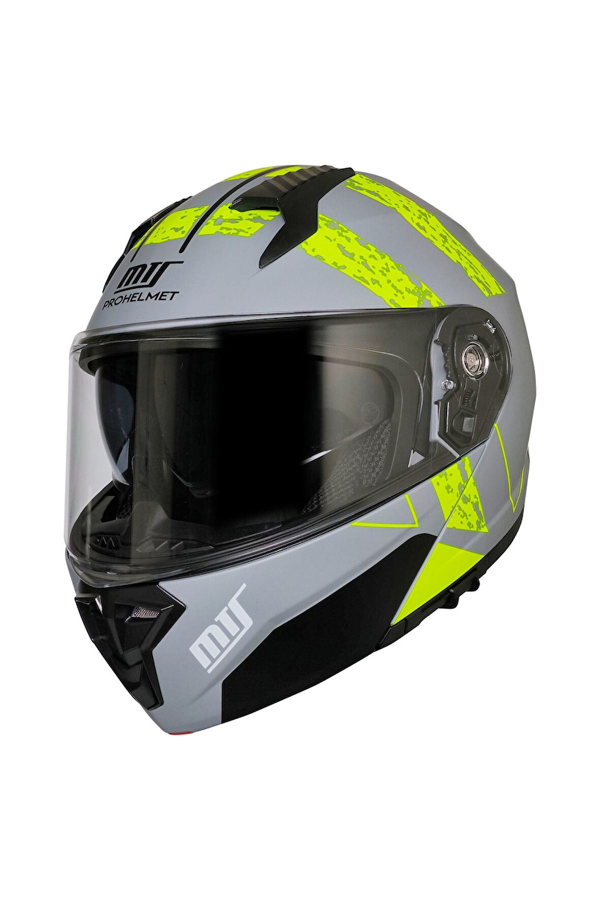 Motosiklet Çene Açılır Kask Güneş Vizörlü Ece 22.06 Sertifikalı Yeni Sezon Motor Kaskı V2 Neon