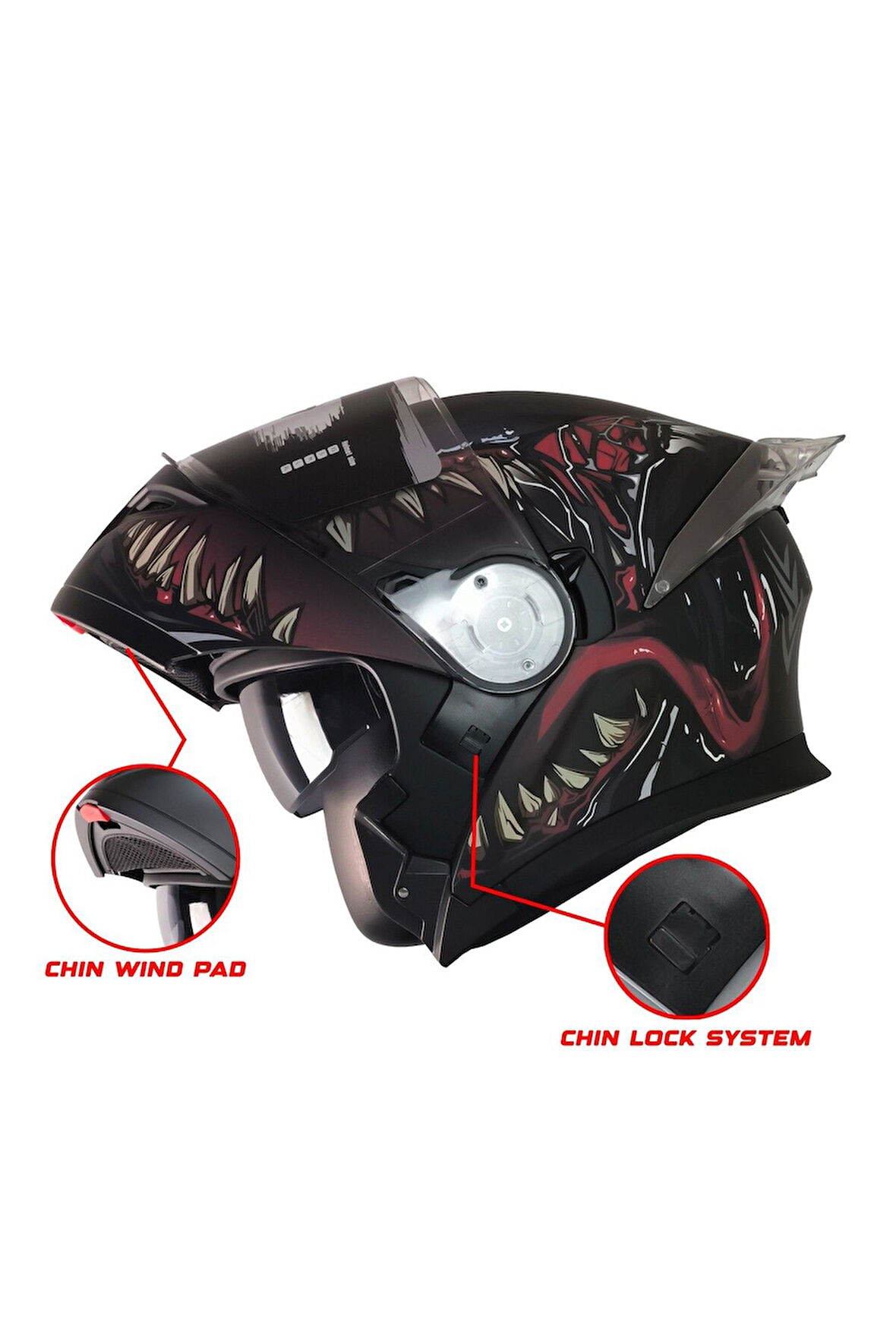 Motosiklet Çene Açılır Kask Ece 22.06 Sertifikalı Güneş Vizörlü Yeni Sezon Kurye Motor Kaskı Swamp