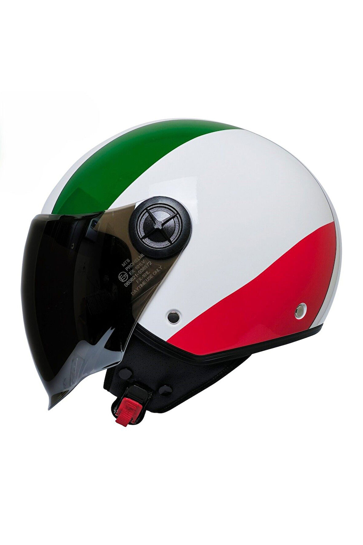Motosiklet Yarım Kask Siyah Vizör R22.06 Sertifika Fiber Material İtaly  Motor Kaskı