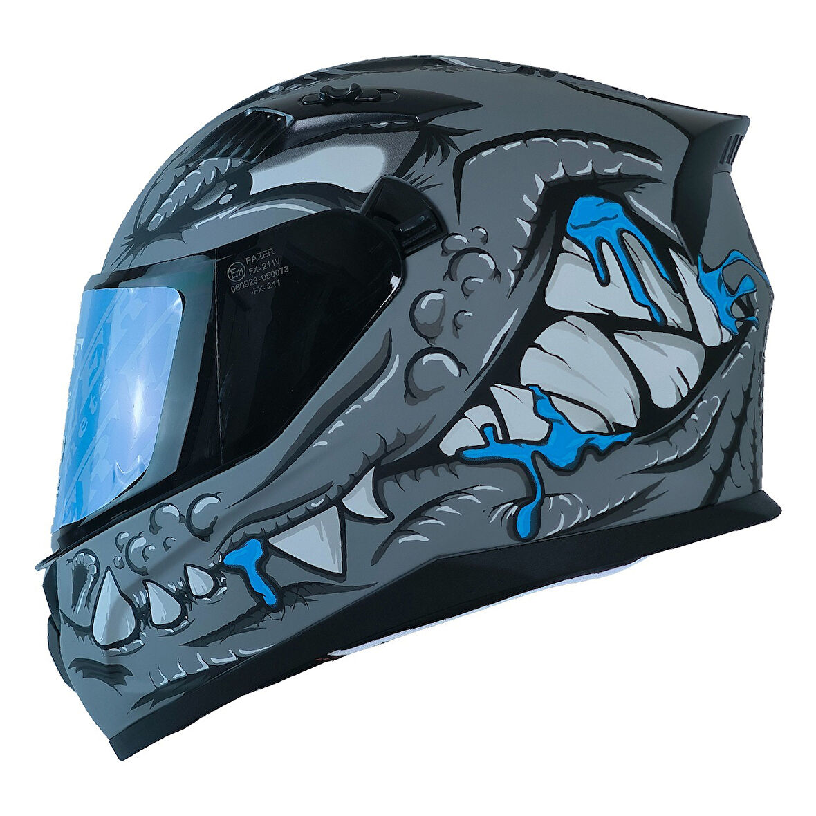 Motosiklet Kask Ece 22.R06 Double Vizörlü Full Face Motor Kaskı Alligator