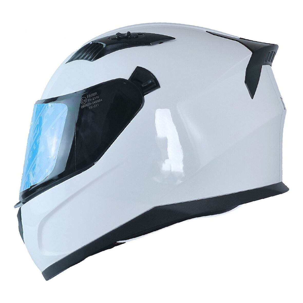 Motosiklet Kask Ece 22.R06 Double Vizörlü Full Face Motor Kaskı White