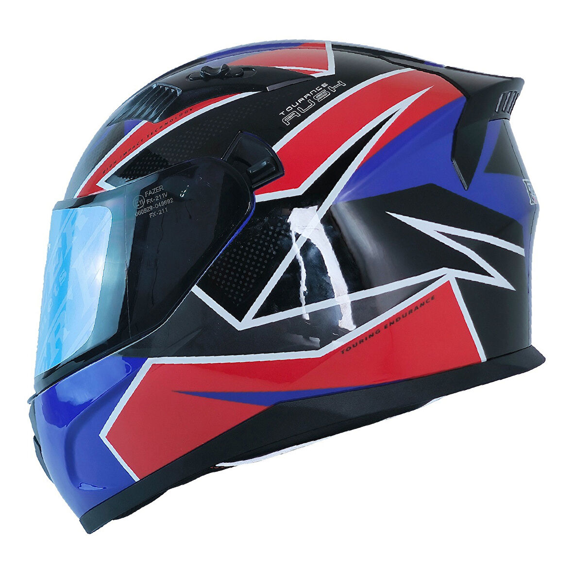 Motosiklet Kask Ece 22.R06 Double Vizörlü Full Face Motor Kaskı Rush