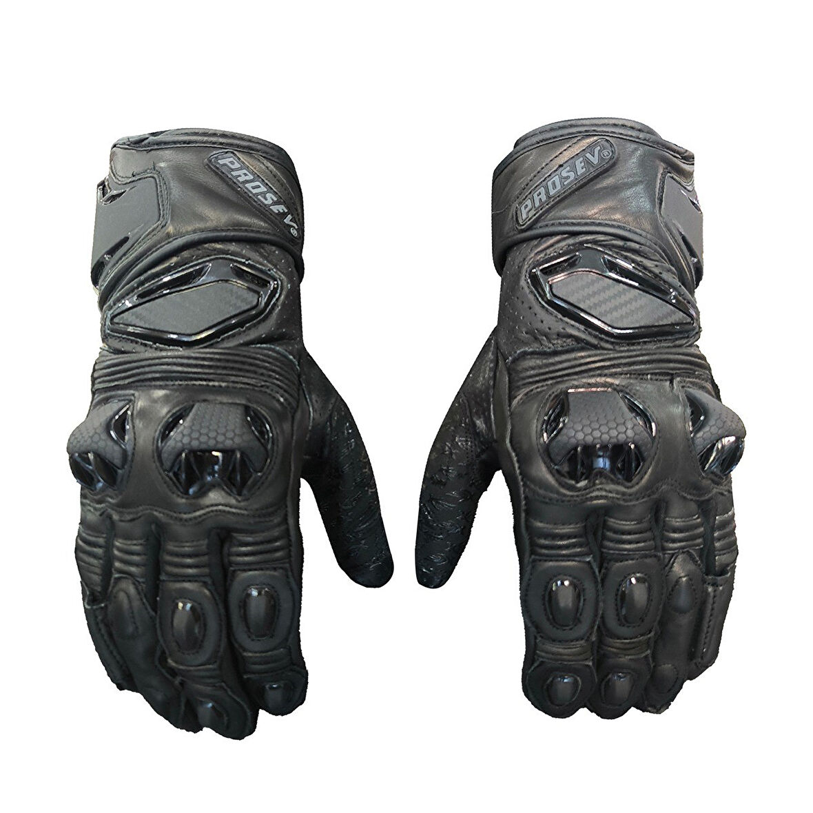 Motosiklet Eldiveni Racing Full Koruma Leather Motorcu Eldiven Siyah