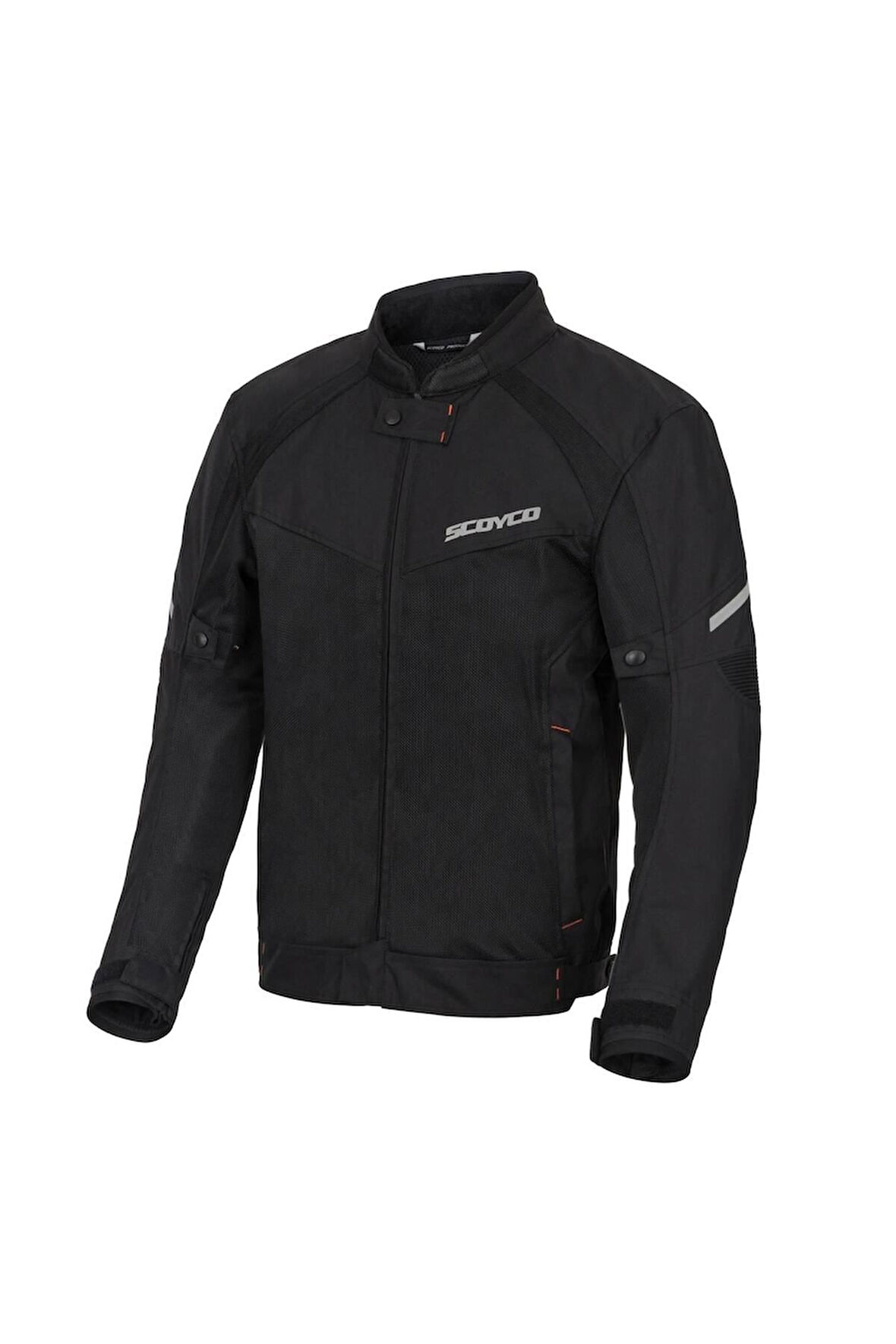 Motosiklet Yazlık File Mont Full Korumalı Kanvas Kumaş Görünmez Reflektör Logo Motor Montu Siyah