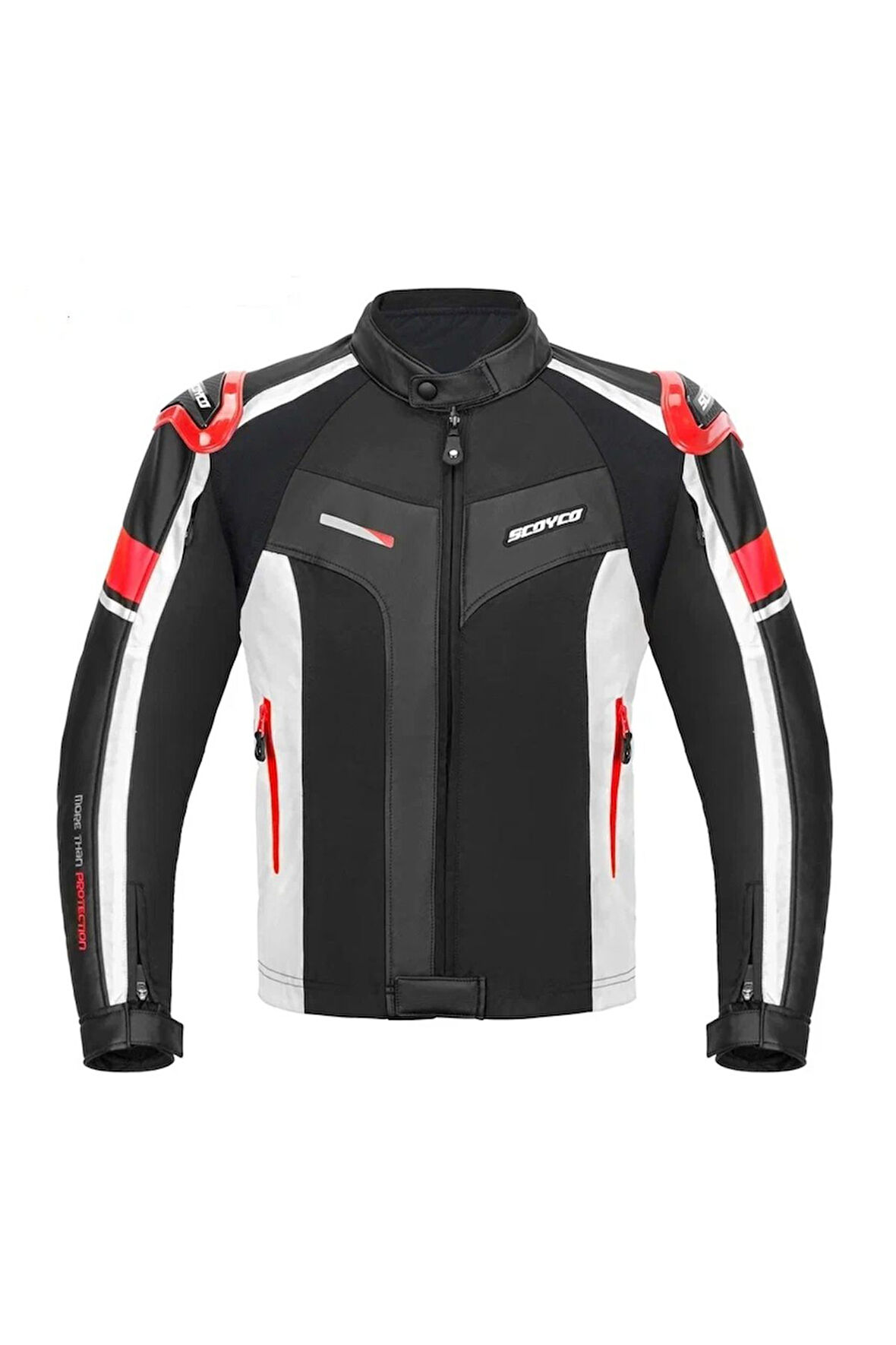 Motosiklet Montu Full Korumalı 4 Mevsim Pu Kaplamalı Deri Ve Maxdura Kumaş Motor Mont Red