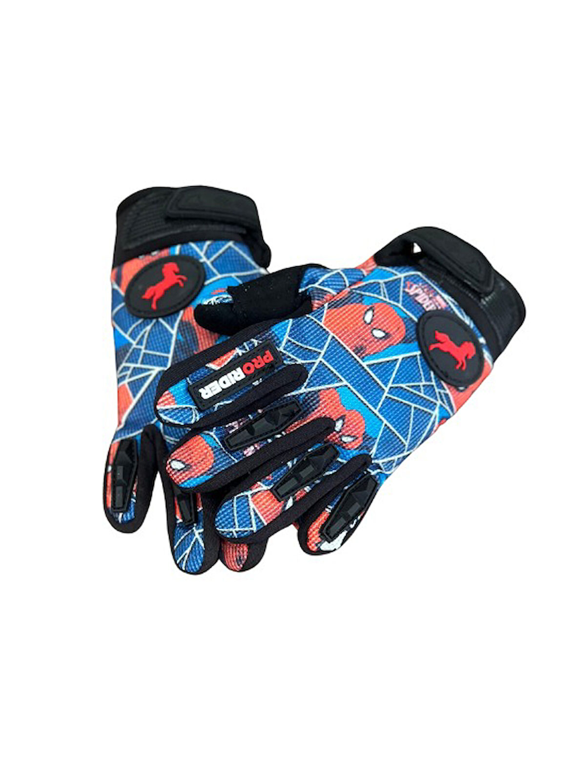 Motosiklet Çocuk Eldiveni TPR Velcro Kids Motor Eldiven Spider