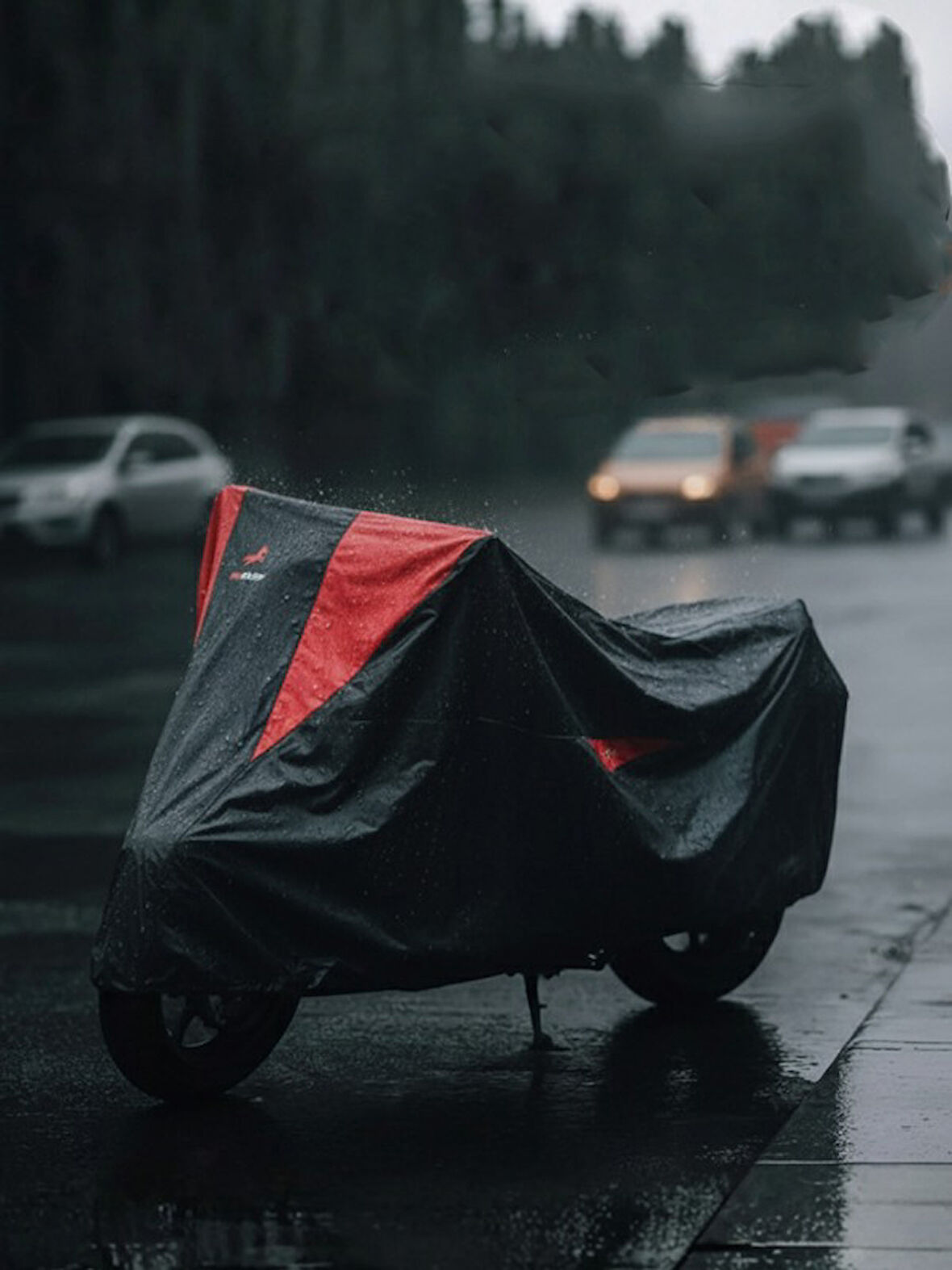 Motosiklet Brandası Lüx Premium Paraşüt Kumaşı Kalın Uzun Ömürlü Motor Branda L Beden