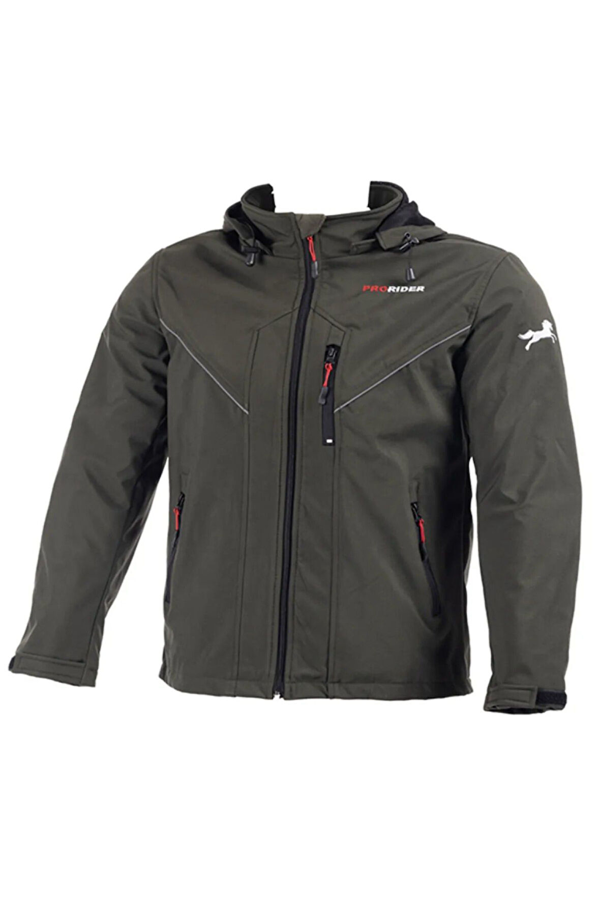 Motosiklet Montu Full Korumalı Softjell Kumaş Reflektif Kışlık Kurye Motor Mont Haki Yeşil