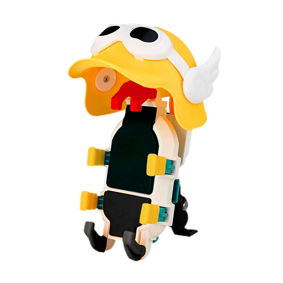 Motosiklet Telefon Tutucu Ayna Bağlantılı Titreşim Modüllü Güneş ve Yağmur Koruma Sarı