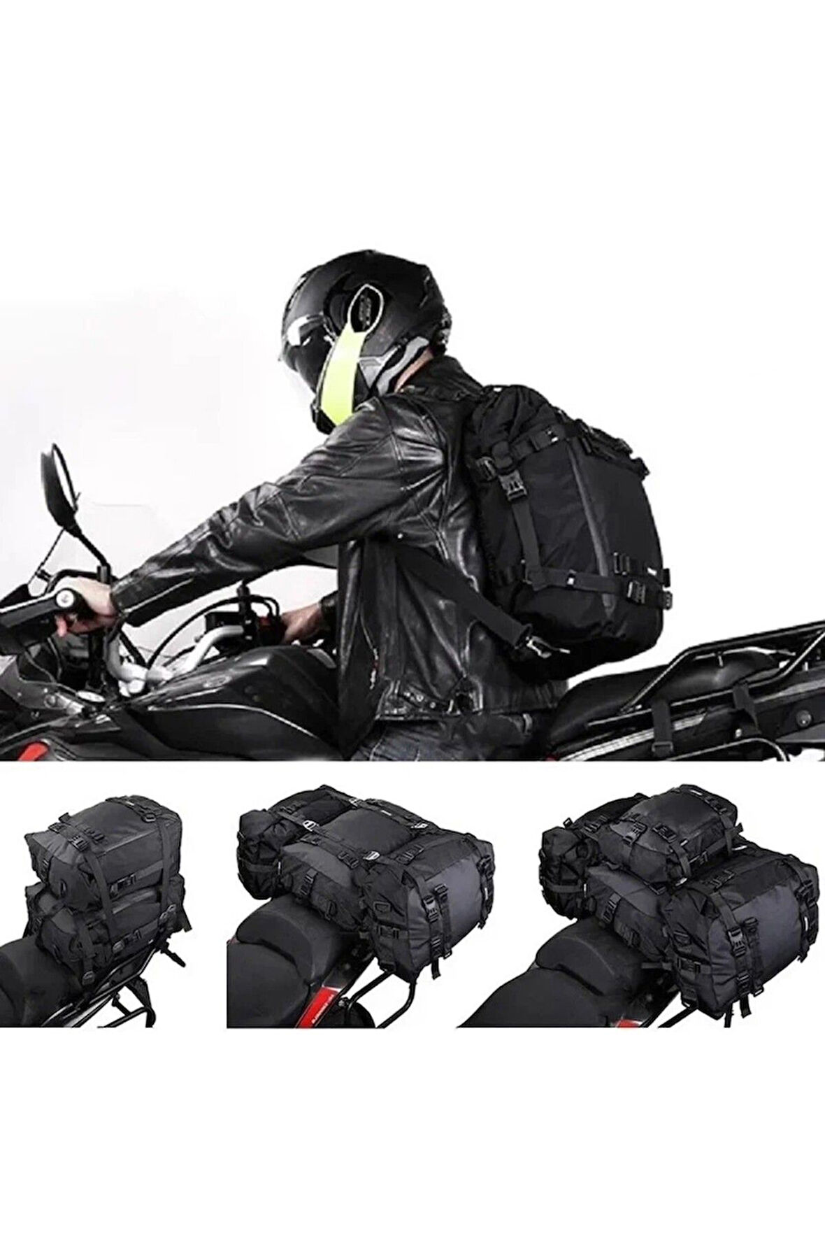 Motosiklet Sırt Çantası,arka Ve Yan Çanta Olma Özellikli Waterproof Motor Touring Çanta 30 Litre