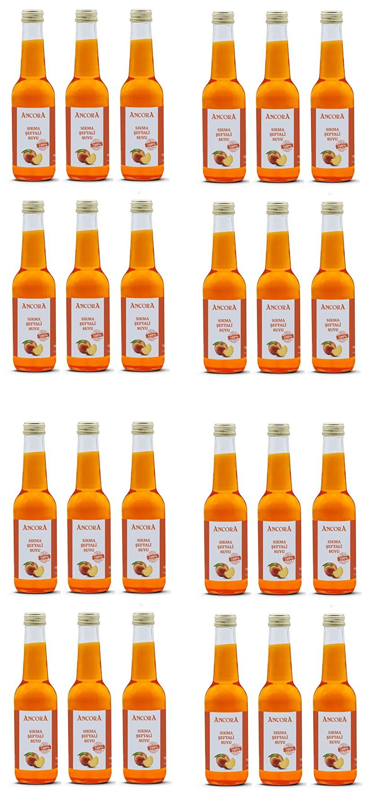 Ancora Sıkma Şeftali Suyu 250 Ml X 24 Adet