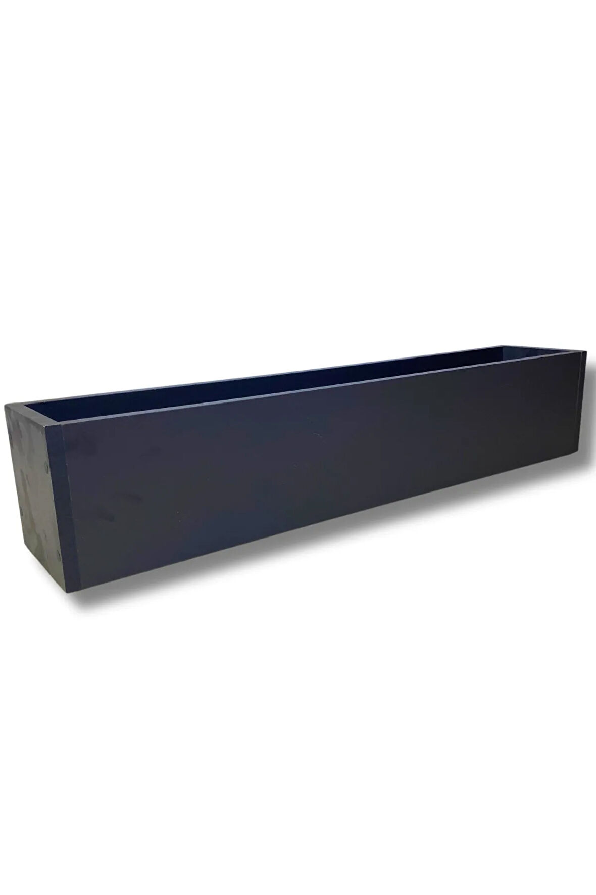 Antrasit Ahşap Mdf Saksı 100x20x15 Cm Iç Mekan Saksısı