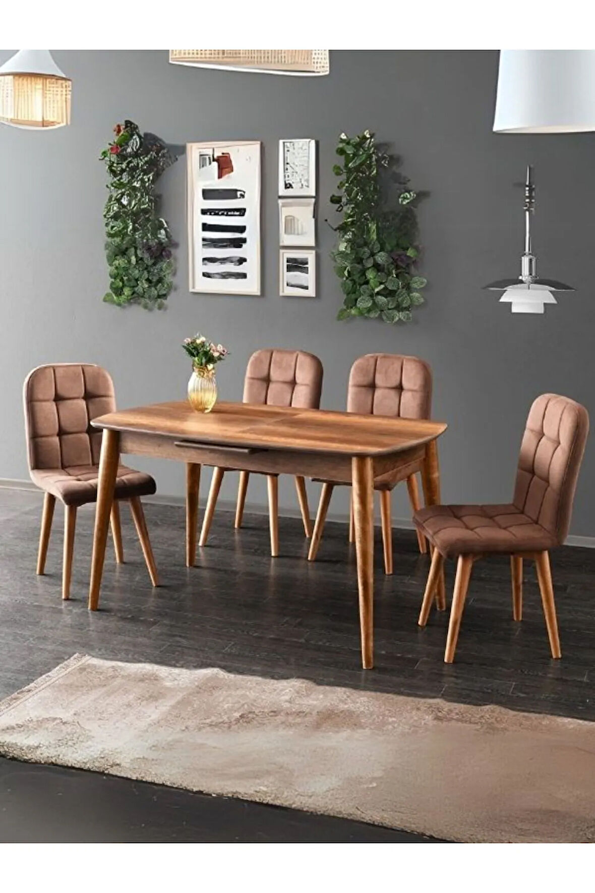 Ludovica Fransız Retro Still Açılır Yemek Masası 90x140