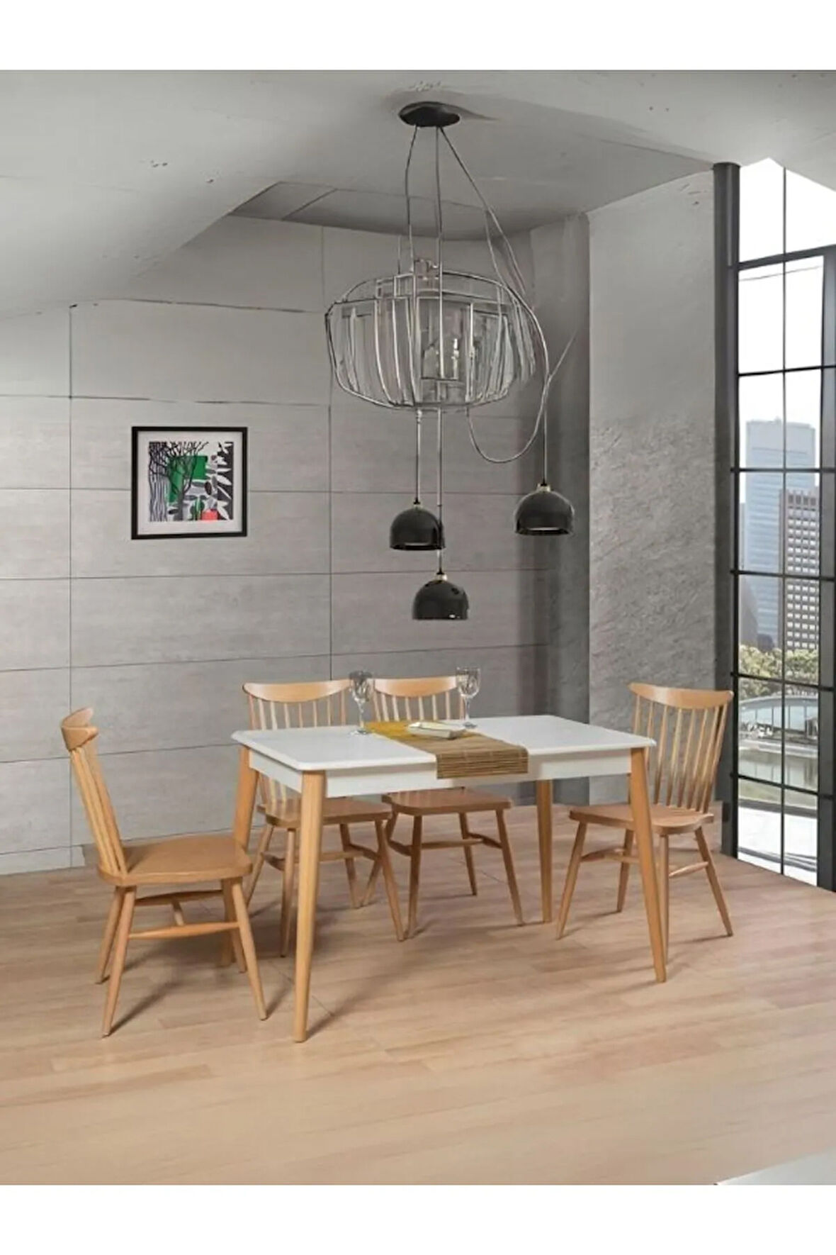 Ludovica Fransız Retro Still Açılır Yemek Masası 80x120