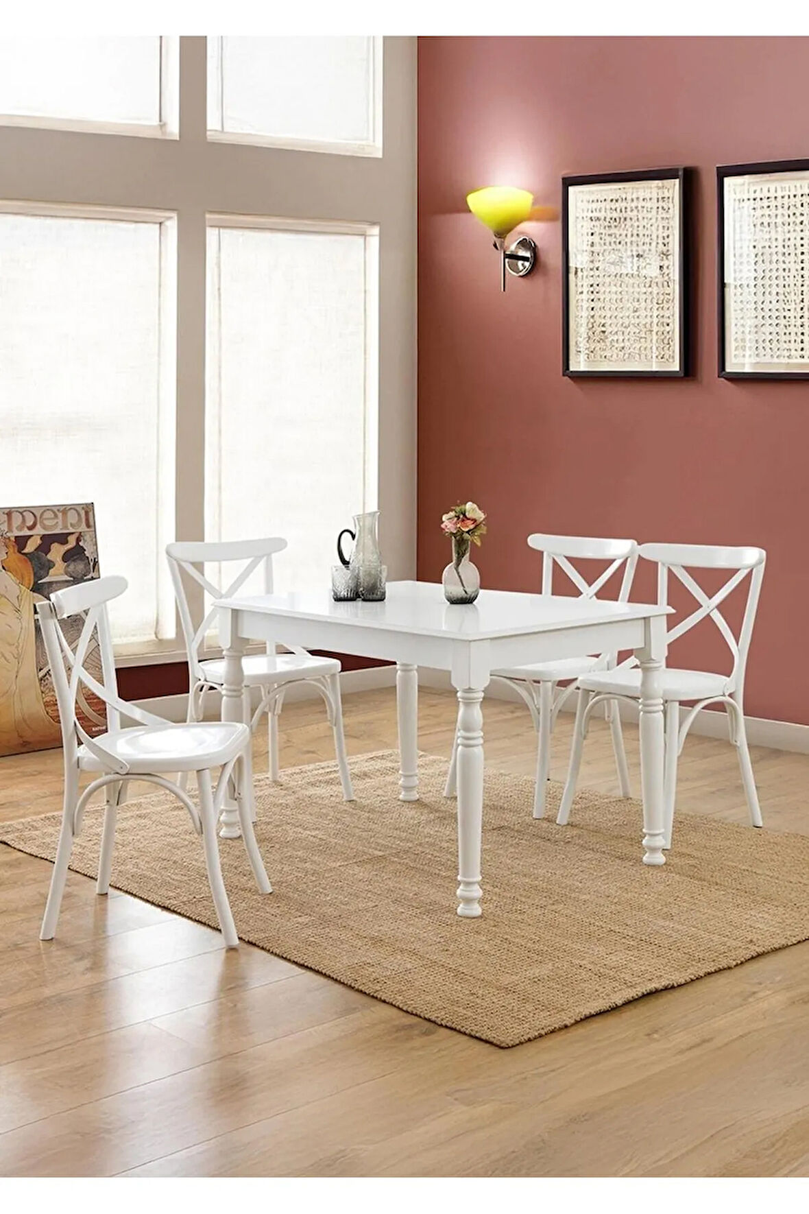 Antik Açılır Yemek Masası 80x120