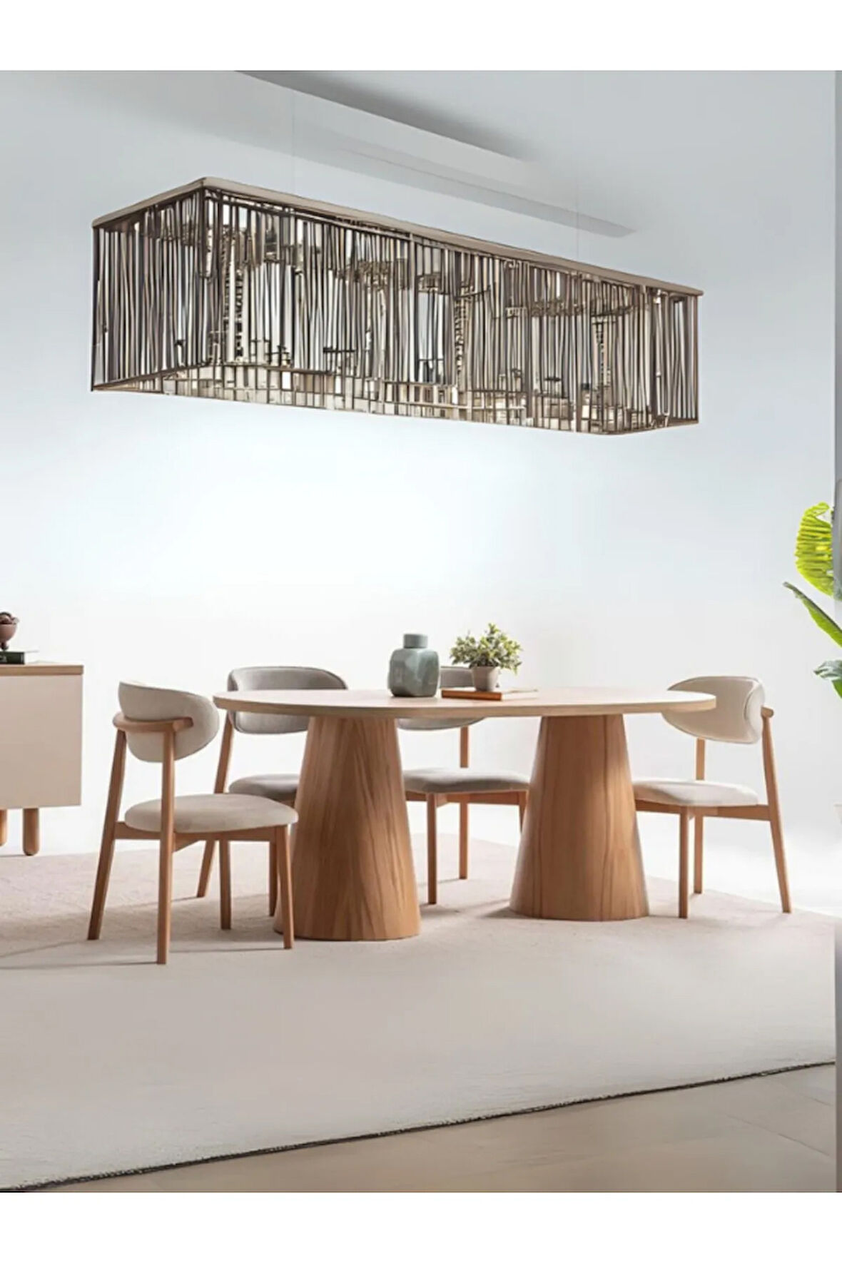 Nivara Bohem Ahşap Yemek Masası 90x180