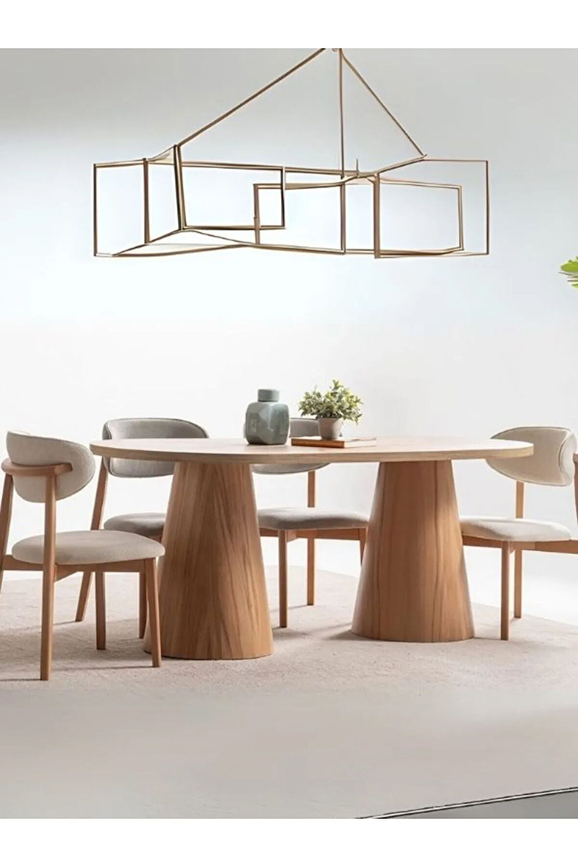Nivara Bohem Ahşap Yemek Masası 90x170