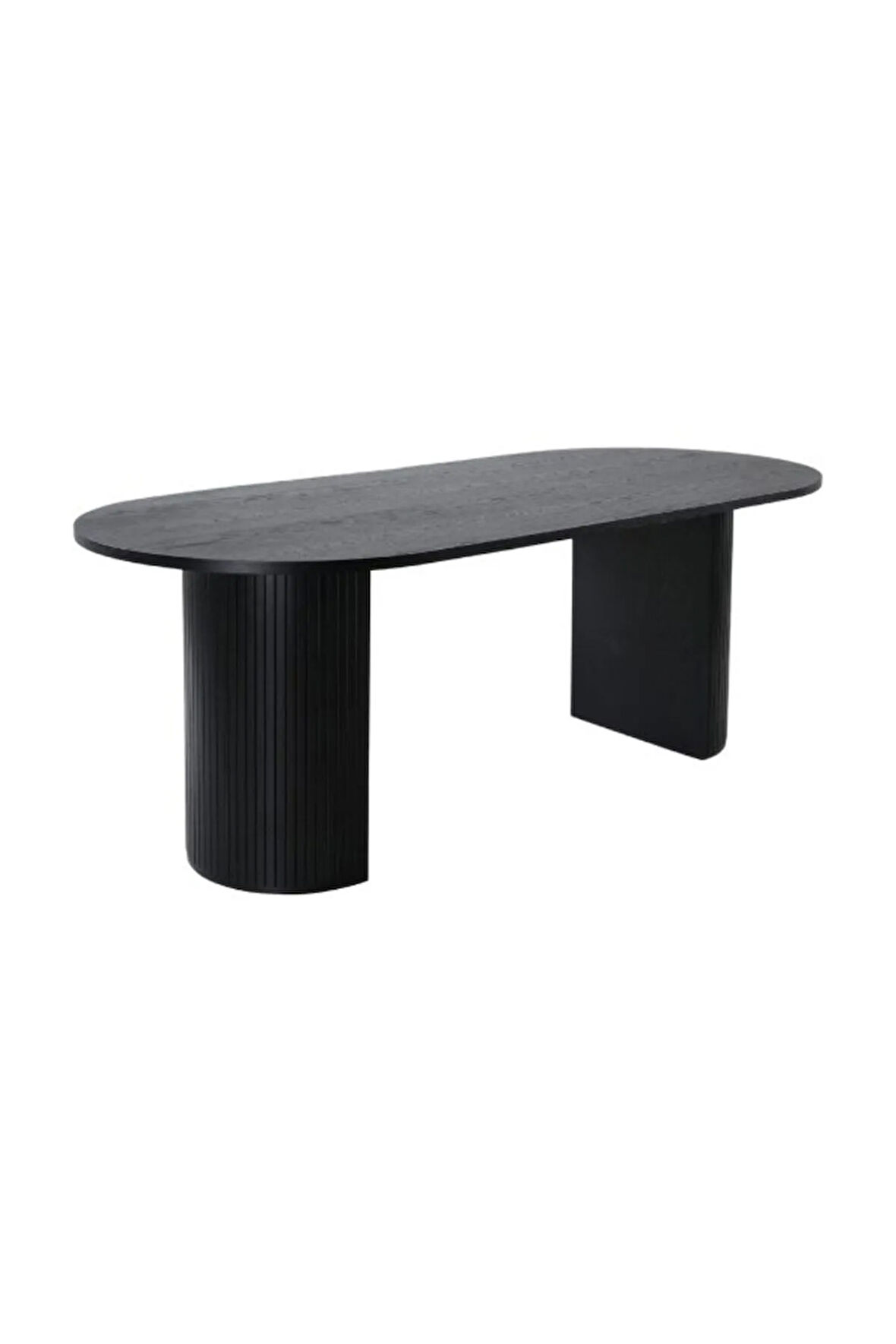 Zeno Oval Ahşap Bohem Yemek Masası 90x180