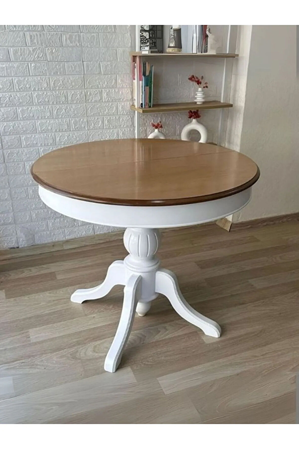 Lindon Baba Ayak Yuvarlak Açılır Masa 110x110