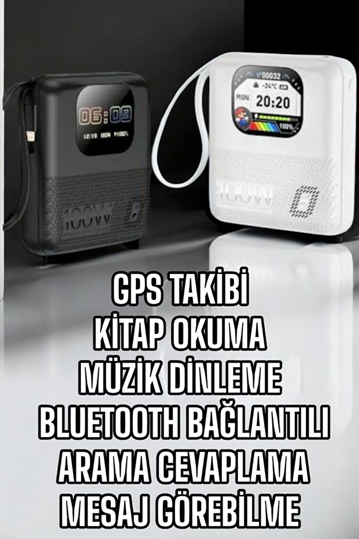 10.000 mAh Powerbank – Müzik Çalar, Arama, Adımsayar ve Uyku Takipli