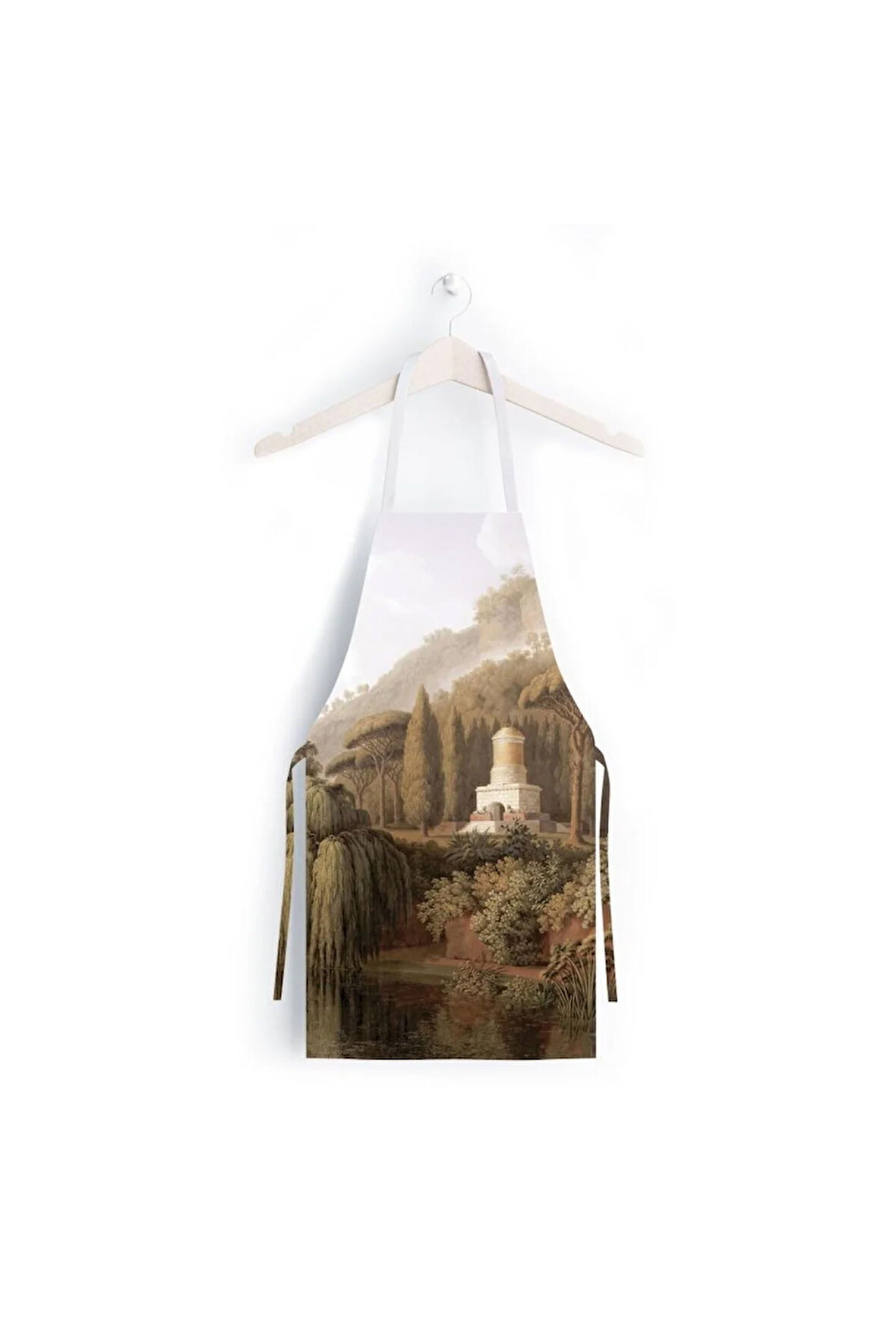 Orman Manzara Detaylı Mutfak Önlüğü (Keten Kumaş, Uluslararası Yıkama Ve Solmama Sertifikası)