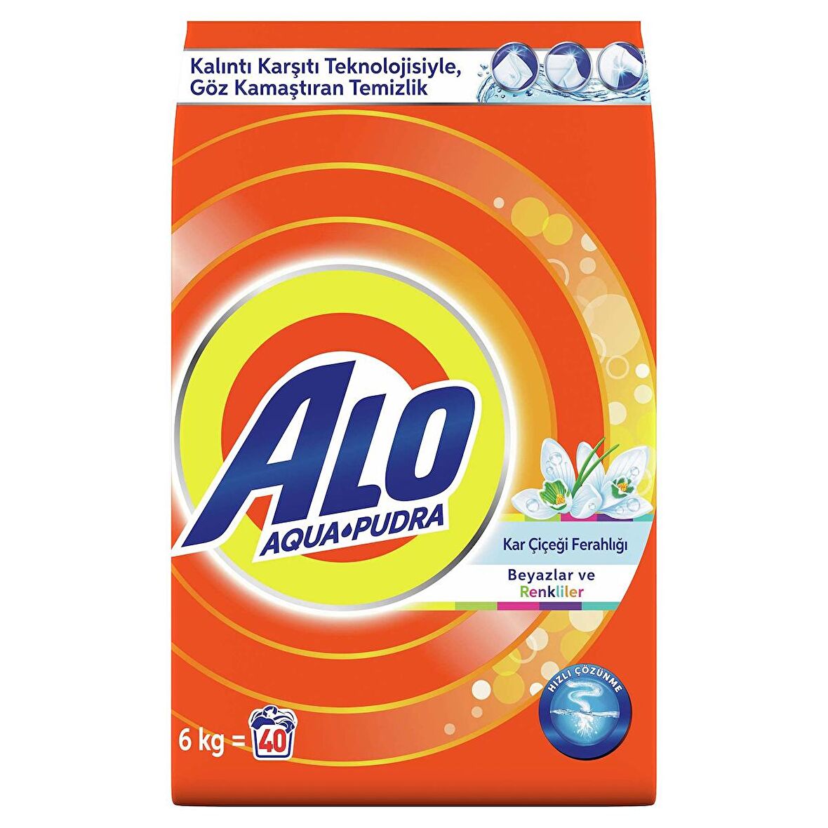Alo Matik Çamaşır Deterjanı Aqua Pudra 6 Kg Renkli ve Bayaz