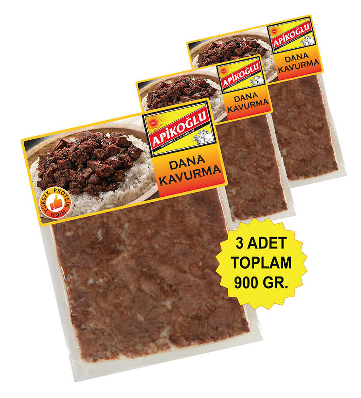 KARE DILIMLI DANA KAVURMA ÜÇLÜ PAKET