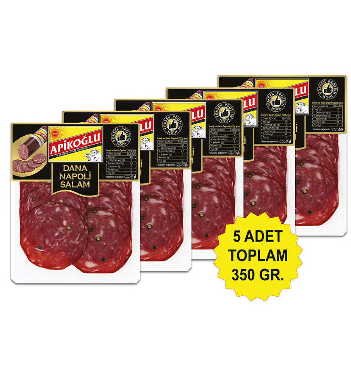 Dana Napoli Salam 70 Gr. Beşli Paket (Toplam 350 Gr.)