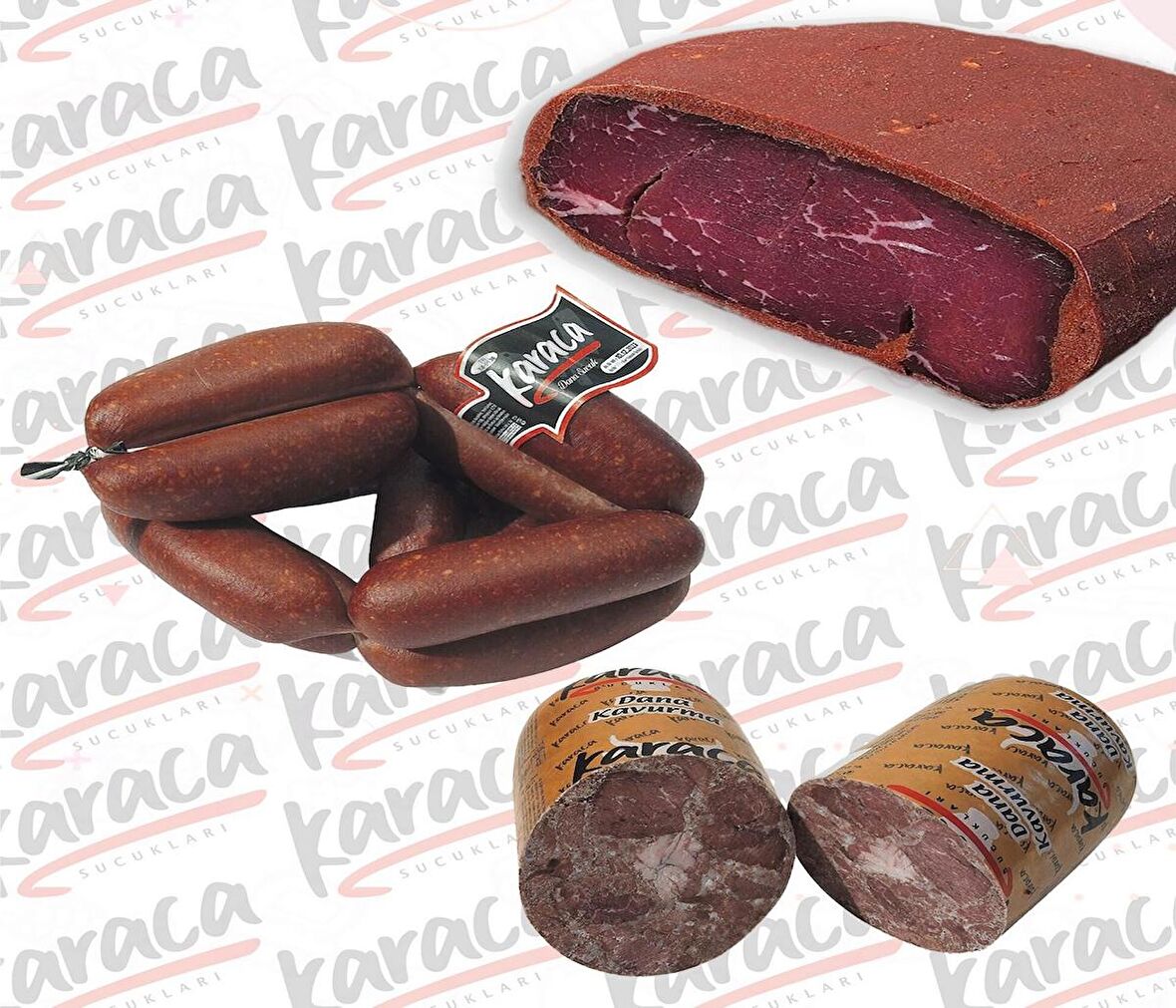 Karaca Yöresel Gurme Sucuk 500 Gr Yağsız Pastırma 500 Gr Blok Dana Kavurma 500 Gr