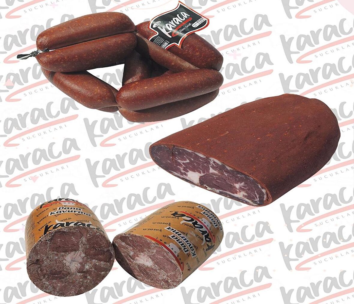 Karaca Yöresel Gurme Sucuk 500 Gr Special Harita Yağlı Pastırma 500 Gr Blok Dana Kavurma 500 Gr