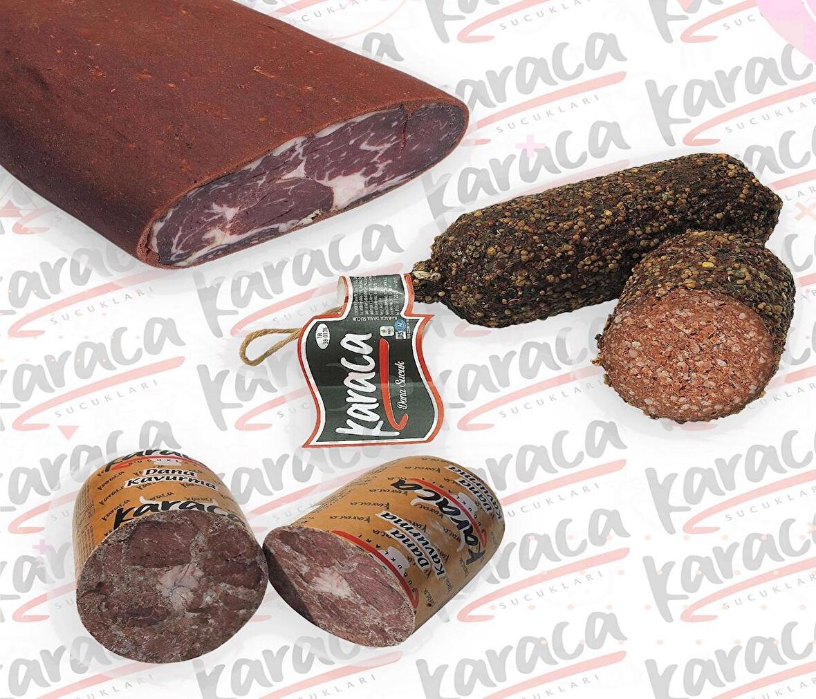 Karaca  Osmanlı Sucuk 750 Gr Special Harita Yağlı Pastırma 750 Gr Blok Dana Kavurma 750 Gr