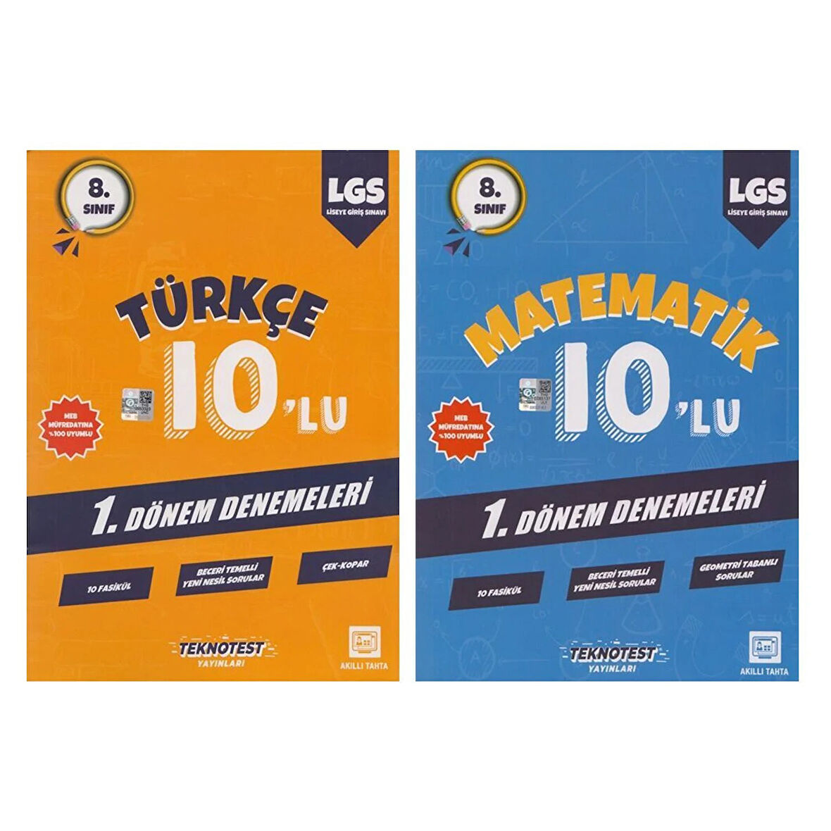 Teknotest LGS 1. Dönem Türkçe Matematik 10lu Deneme Seti 2 Kitap