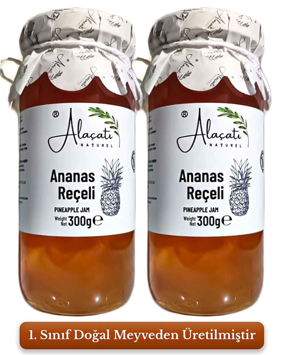 Doğal Ananas Reçeli Glutensiz 300 g x2 Adet