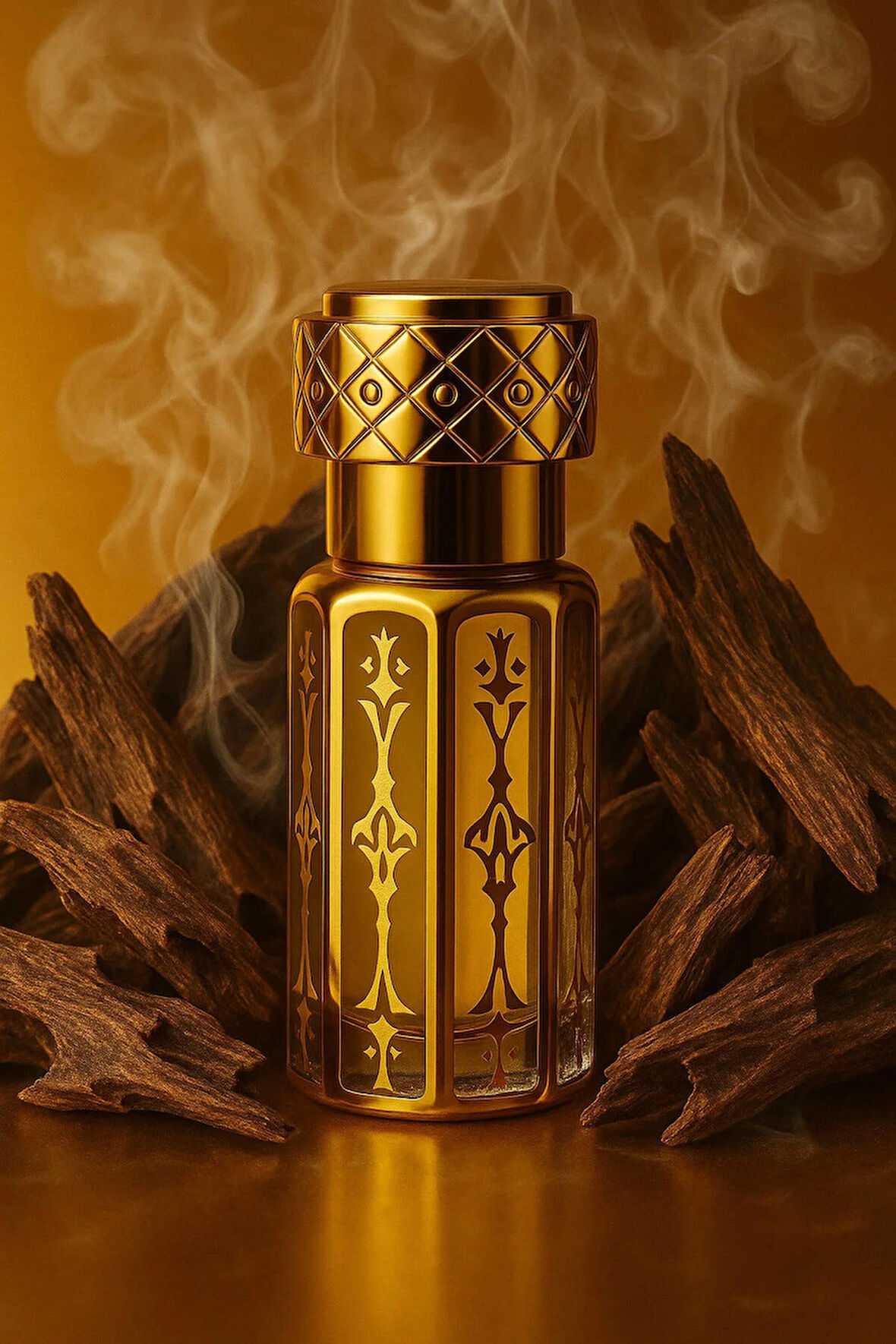 AROMENZA Hindistan Oud (Hindi Oud )6 ml Özel Tasarım Şişede Saf Esans Kalıcı ve Lüks