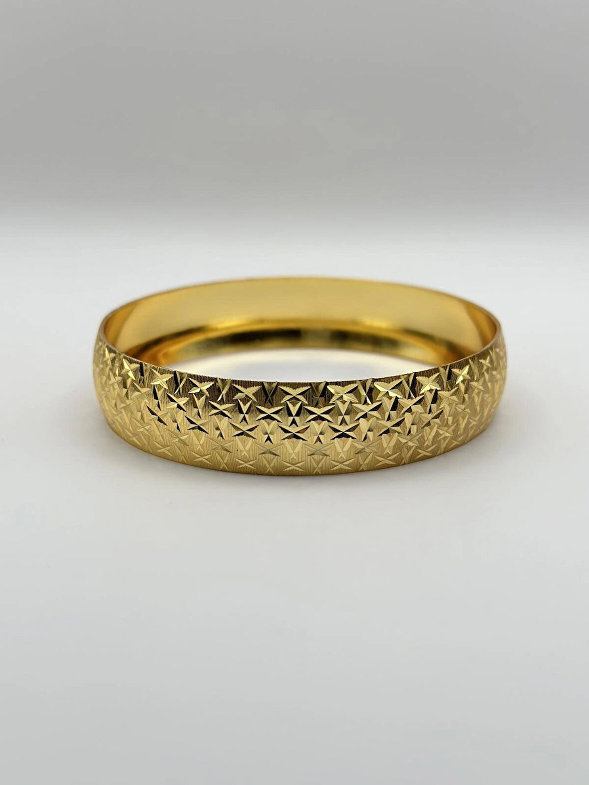 Çelik 22 Ayar Altın Kaplama Bilezik