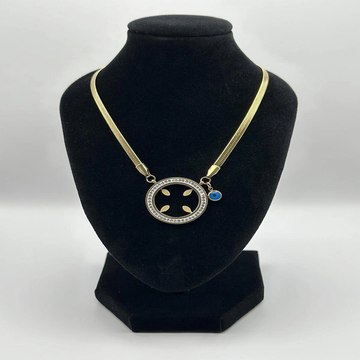 Çelik İtalyan Ezmeli Çeyrek Altın Takılabilen Kolye